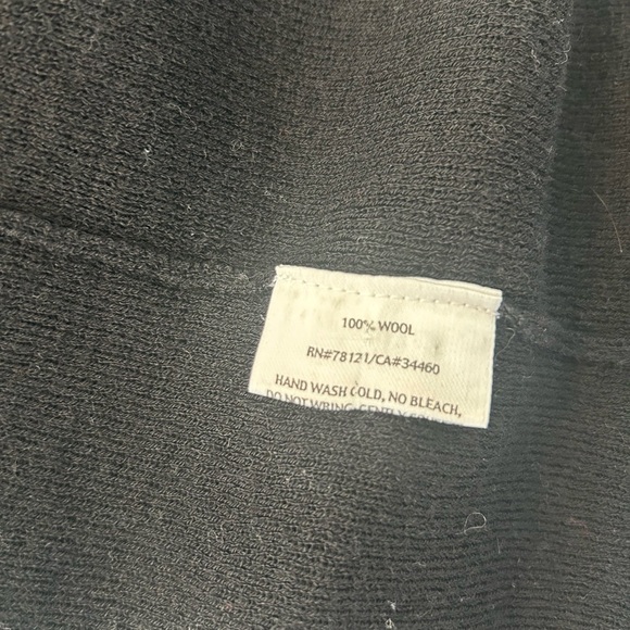 Eileen Fisher 100% Wool Black Knit Cardigan Sweater - Picture 5 of 9